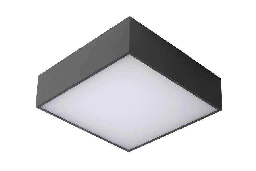 Lucide ROXANE - Deckenleuchte Badezimmer - LED - 1x12W 2700K - IP54 - Anthrazit - UIT